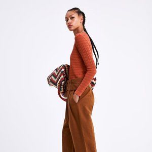 Zara Textured Long Sleeve Shirt